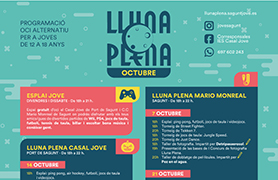 Juventud presenta la oferta del Programa de Ocio Alternativo Lluna Plena para este trimestre