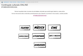 La delegación de Cultura recopila contenidos culturales que se podrán disfrutar de forma online