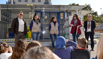 El alcalde visita el colegio María Yocasta durante la celebración del día Municipal del Reciclaje