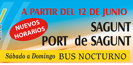 Sagunt recupera el servici de Bus de Nit este pròxim dissabte