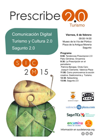 El Ayuntamiento de Sagunto organiza una nueva jornada sobre Comunicación Digital, Turismo y Cultura 2.0 dentro del programa SIC2M15