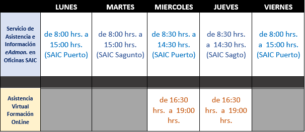 horario telecentro