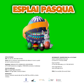Juventud abre el plazo de inscripción para el ‘Esplai Pasqua’ 